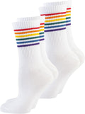Sportsocken — unisex, atmungsaktiv, aus Baumwolle, im Retro-Stil