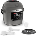 Moulinex 2-in-1 Multikocher und Airfryer, 12 Programme, 6L, Verzögerter Start, Doppelstöckiges Kochen, Hippo-Grau