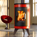 Wamsler City Kaminofen in Rot, Stahl, Energieklasse A+