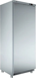 Gewerblicher Edelstahl-Gefrierschrank 511L mit Schloss, 78x74x192,5 cm, 145W, statische Kühlung, silber