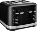 KitchenAid Toaster 4 Scheiben, 7 Bräunungsgrade, Breite Schlitze, Metallgehäuse, Auftau- und Bagel-Funktion, 1960W, Schwarz