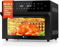 XXL Heißluftfritteuse 30L mit 20 Programmen, Mini-Ofen mit LED-Touchscreen und Sichtfenster, Ölfreier Airfryer mit Rezeptbuch, Doppelter Kochmodus, Temperaturbereich 80-230°C