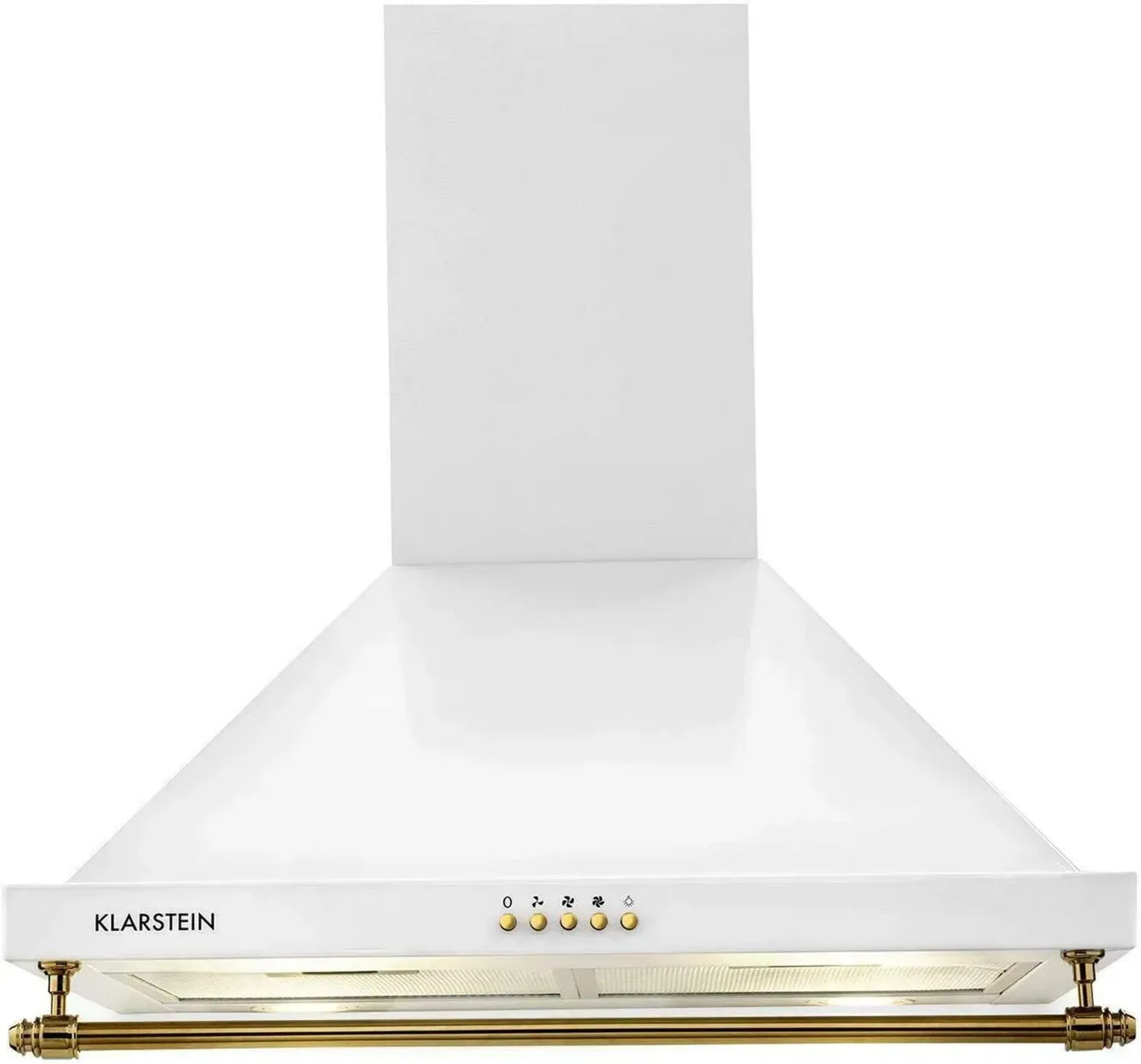 Klarstein Montblanc Wandabzugshaube, 60 cm, 610 m³/h, 3 Leistungsstufen, Umluft/Abluft, Weiß