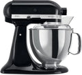 KitchenAid Artisan Küchenmaschine mit 4.8L Edelstahl-Schüssel und 5 Zubehörteilen, Onyx Schwarz