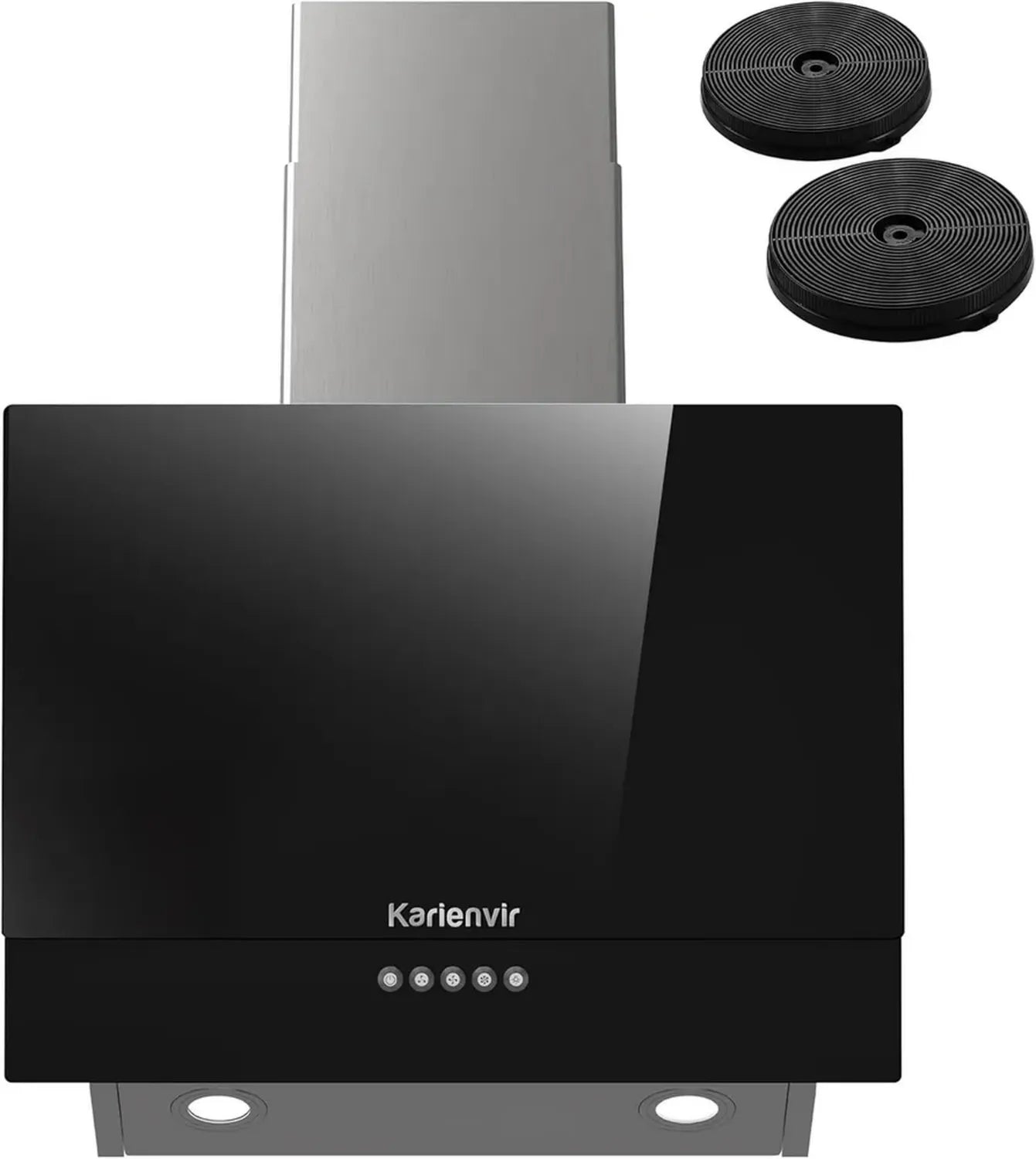 Wandhaube 60cm mit seitlicher Absaugung, Edelstahl, A++ Effizienz, LED-Licht