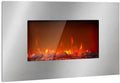 Klarstein Elektrischer Wandkamin mit LED-Flammen, 2000W Heizlüfter für Wohnzimmer, Innenbereich, Timer und Thermostat